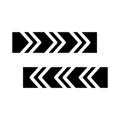 Caution Tape Vector Glyph Icon Design