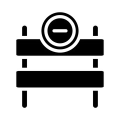 Restricted Area Vector Glyph Icon Design