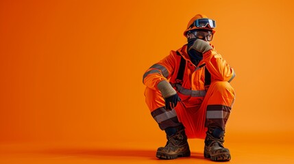 A construction worker wearing a hard hat and safety vest