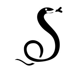 Fototapeta premium Snake Vector Line Icon Design