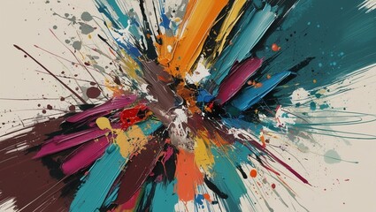 Bold Abstract Backgrounds: Colorful Chaos with Deep Textures and Energetic Patterns