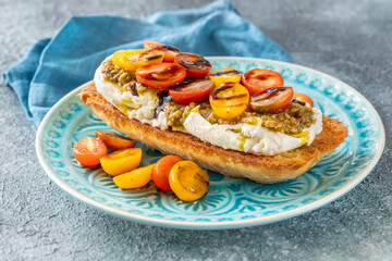Burrata tomato bruschetta