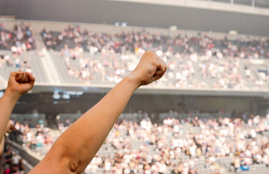 Raised Fists at Stadium 