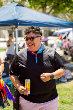 Sports Fan at Tailgate Party 