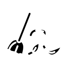 Broom Vector Glyph Icon Design