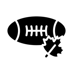 American Football Vector Glyph Icon Design