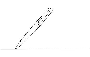 Pen Continuous one line art drawing 