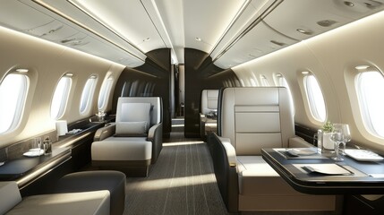 Obraz premium Business class with a sleek modern design 