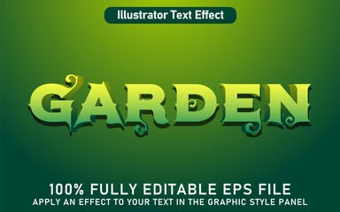 EDITABLE GARDEN TEXT EFFECT