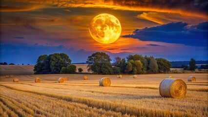 Autumn. Harvest moon.