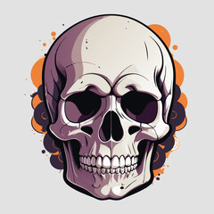 Adobe IllustrVibrant Skull Vector Illustration Design, Colorful and Artistic Graphicsator Artwork