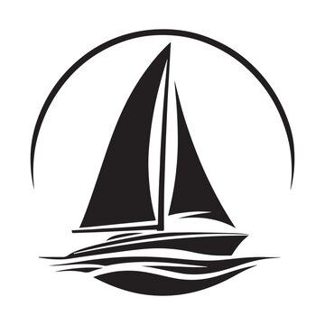 recommend clip art: Trimaran Silhouette Vectors - Nautical Boat Illustration for Design Projects