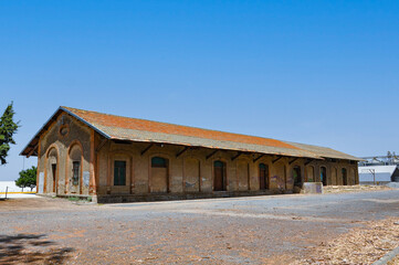 Obraz premium Don Benito Railwaystation in the province of Badajoz, with Media Distancia services, Extremadura, Spain