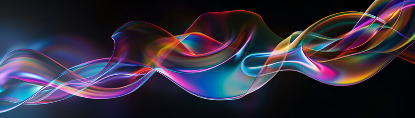 A wave of light on a black background, wave of light, light wave, black background, glowing wave, light streak, abstract light
