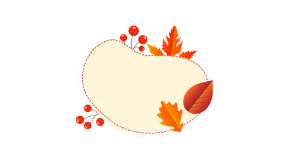 colorful autumn leaves frame template,fall season colorful leaves on transparent background, halloween and autumn sale social media design element