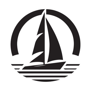 recommend clip art: Trimaran Silhouette Vectors - Nautical Boat Illustration for Design Projects