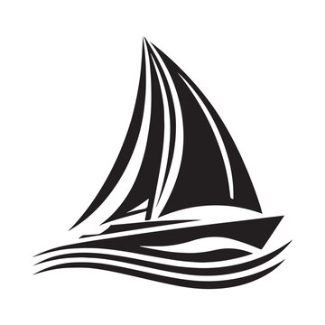 recommend clip art: Trimaran Silhouette Vectors - Nautical Boat Illustration for Design Projects