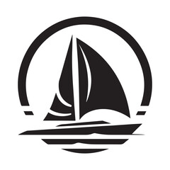 Trimaran Silhouette Vectors - Nautical Boat Illustration for Design Projects