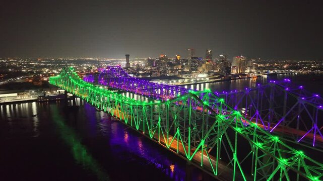New Orleans Mardi Gras Bridge