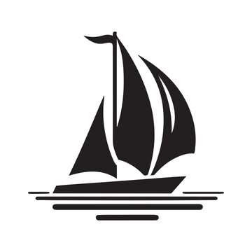 recommend clip art: Trimaran Silhouette Vectors - Nautical Boat Illustration for Design Projects