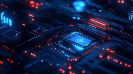 Obraz premium Futuristic Circuit Board Design
