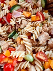 A pasta, chicken & bacon salad