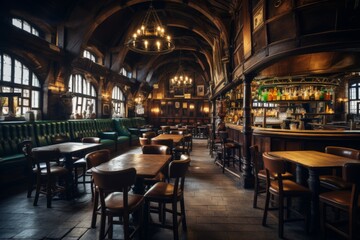 Naklejka premium Interior of a old pub