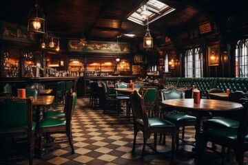 Interior of a old pub