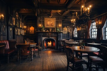 Interior of a old pub