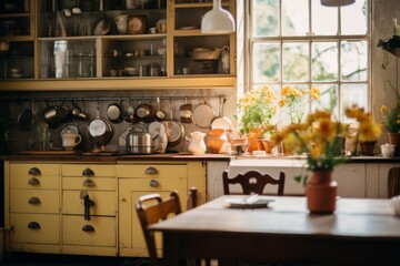 Interior of a vintage style kitchen