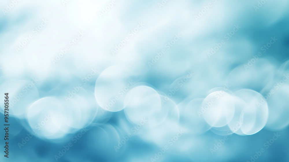 Canvas Prints Soft Blue Bokeh Background