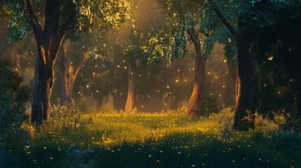 Fototapeta premium Enchanted Forest Glow