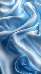 Elegant Light Blue Satin Fabric with Luxurious Texture