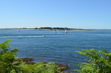 Entrée du Golfe du Morbihan à Arzon ((Morbihan - Bretagne - France)