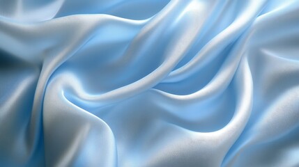 Obraz premium Elegant Light Blue Satin Fabric with Luxurious Texture