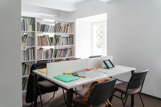 Modern library study area