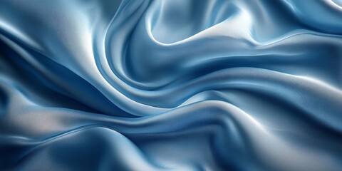 Obraz premium Elegant Light Blue Satin Fabric with Luxurious Texture