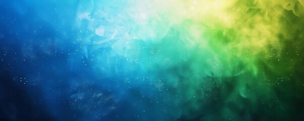 Bright grainy gradient with electric blue and green, 4K hyperrealistic photo