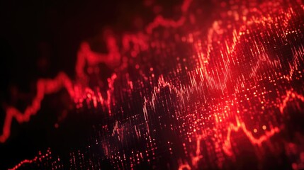 Red Chart Depicting Market Downturn