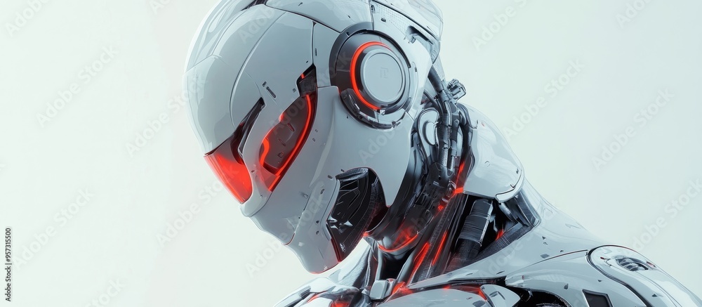 Poster 3d computer generated image of a robotic figure