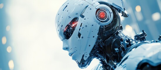 3D computer generated imagery of a cyborg