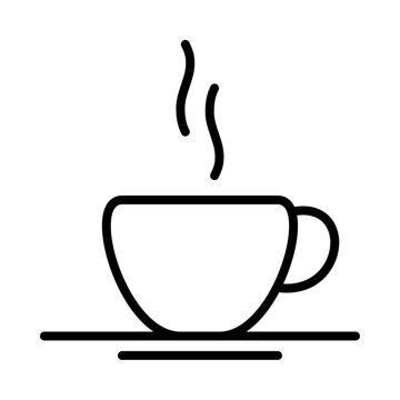 Icono minimalista de una taza de caf&eacute; o t&eacute;