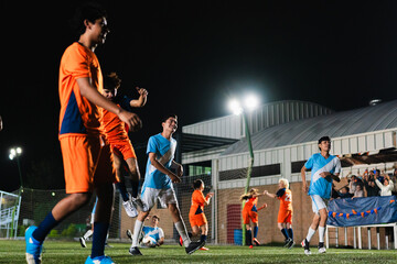 Final moment of a football match.