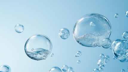 Isolated water bubbles in high quality