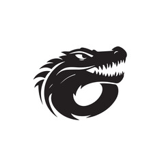 crocodile in cartoon, doodle style . Image for t-shirt, web, mobile apps and ui. Isolated 2d vector illustration in logo, icon, sketch style, Eps 10, black and white. AI Generative