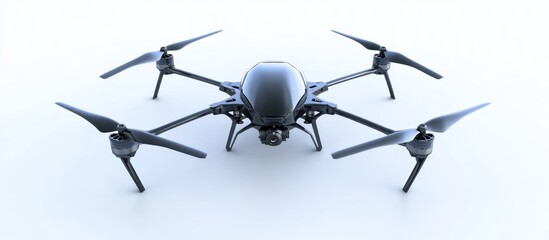 3D illustration of a drone against a white background
