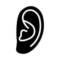 Ears Vector Glyph Icon Design