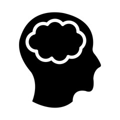 Forehead Vector Glyph Icon Design