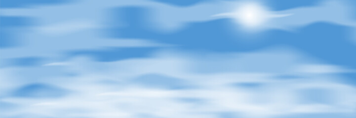 sky is blue and clear with no clouds. The sky is very bright and the sun is shining. vector