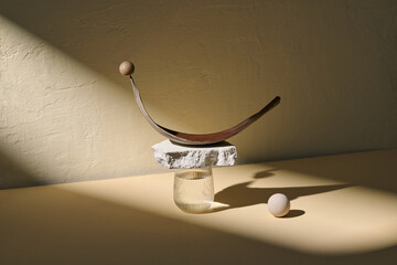 Minimalist Artistic Composition with Natural Objects